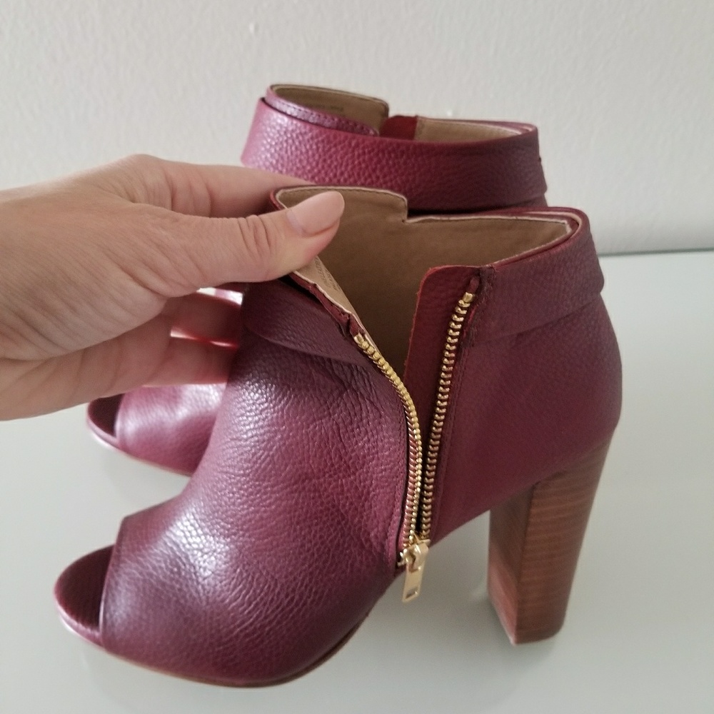 Open toe booties